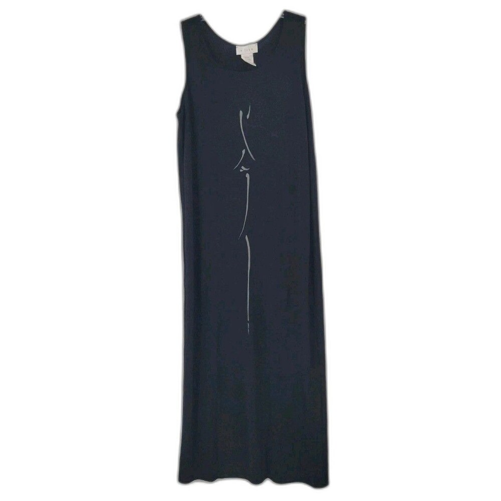 J.Jill Womens Maxi Dress Size M Black Stretchy Pull On Vintage Sleeveless Long